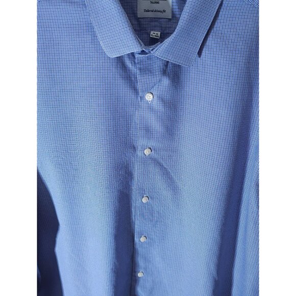 Ben Sherman Tailored Skinny Fit Mens Shirt 17 1/2 - 44/45 Blue Brown Checkered L - Picture 11 of 16